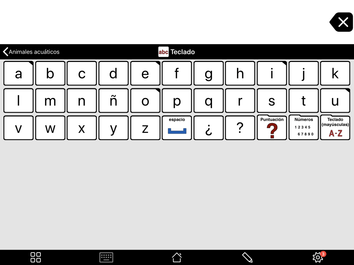 Panel de teclado
