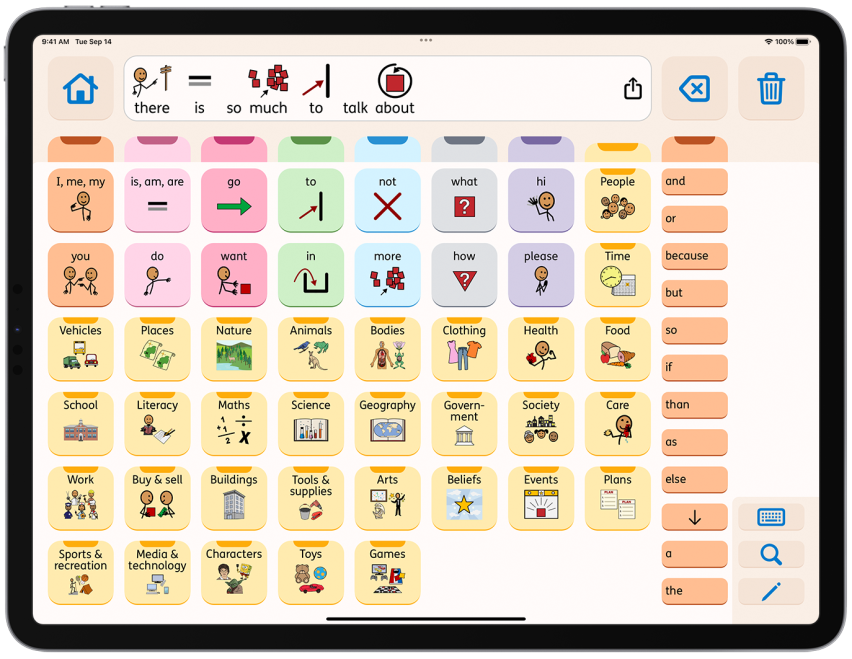 How are fringe words organized in Proloquo 1