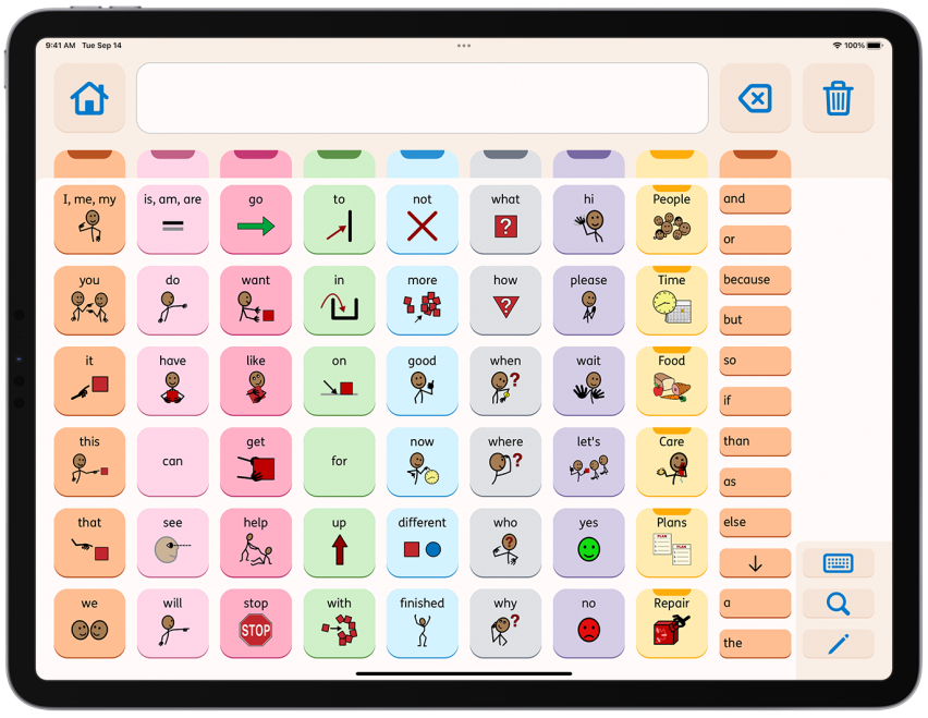 How is the vocabulary in Proloquo organized 1