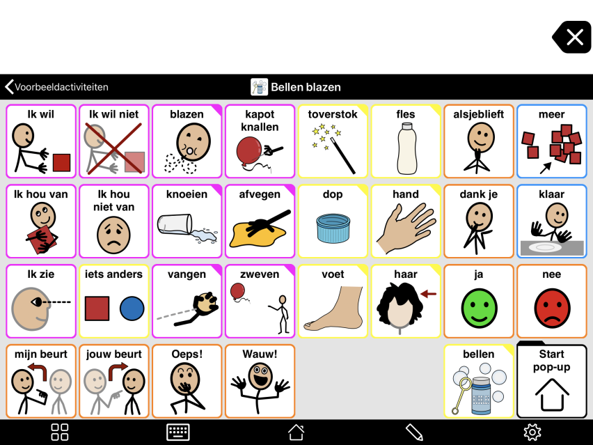 Activiteitenkaart over bellen blazen