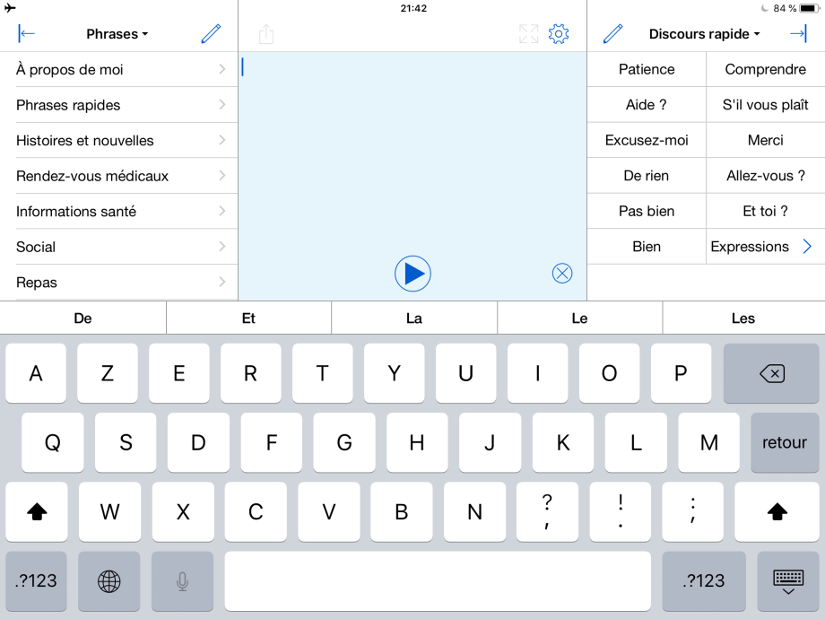 Proloquo4Text sur iPhone et iPad, principales différences entre les deux plateformes.
