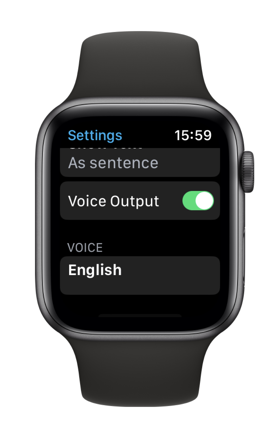 EN Proloquo4 Text Watch Voice