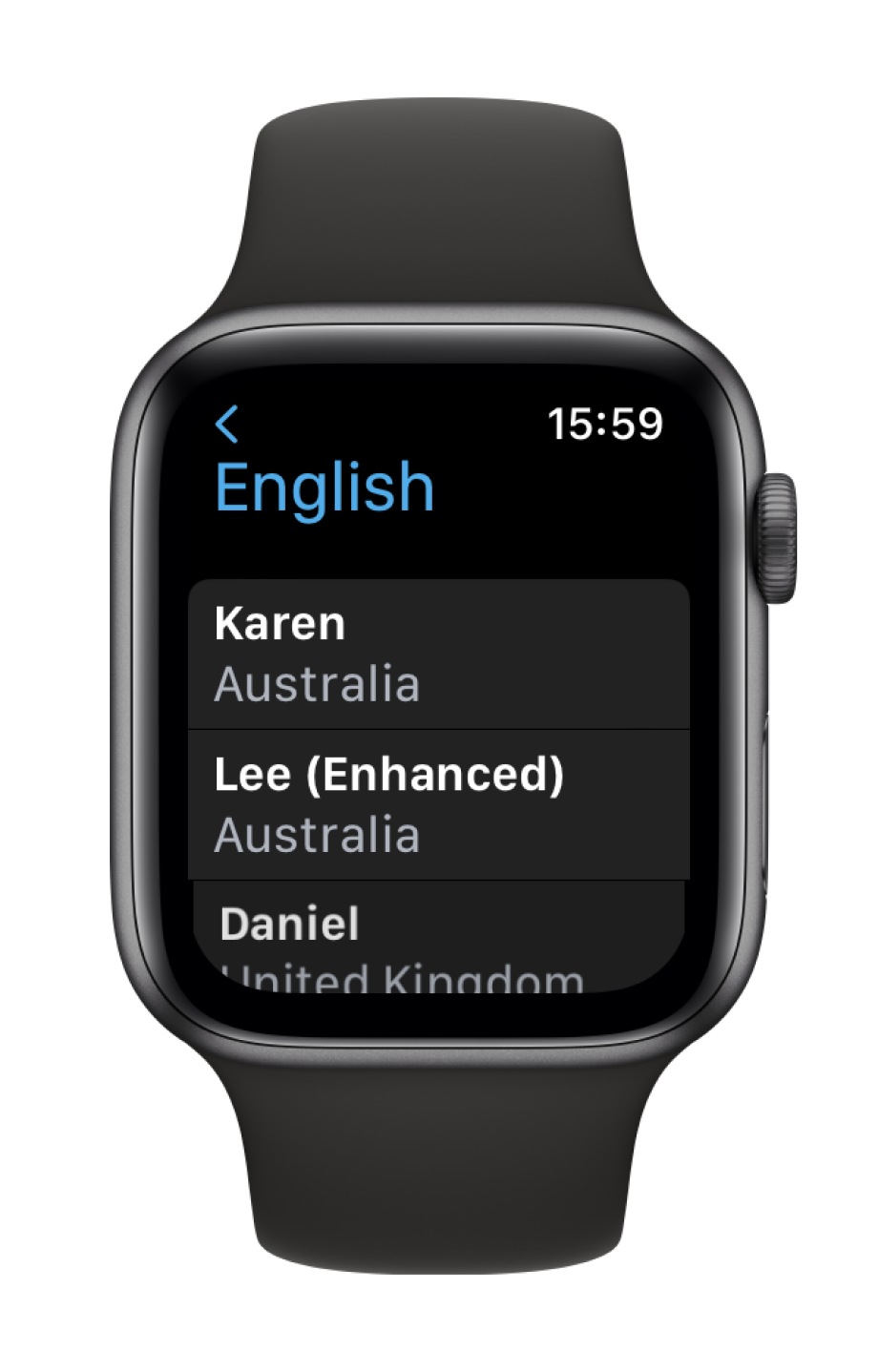 EN Proloquo4 Text Watch Voice List