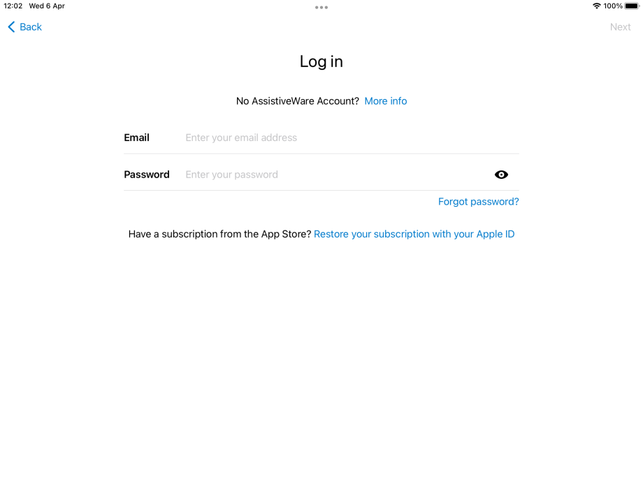 Log in