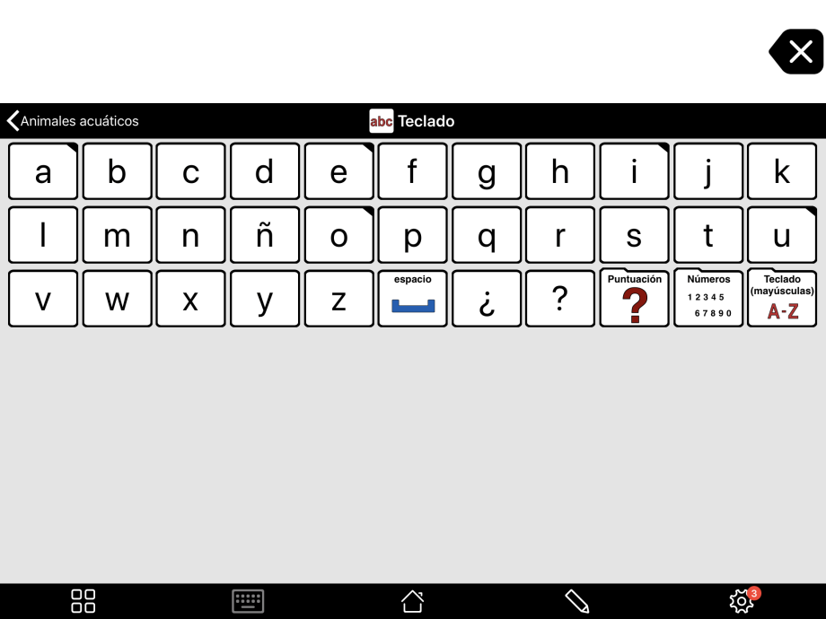 Panel de teclado