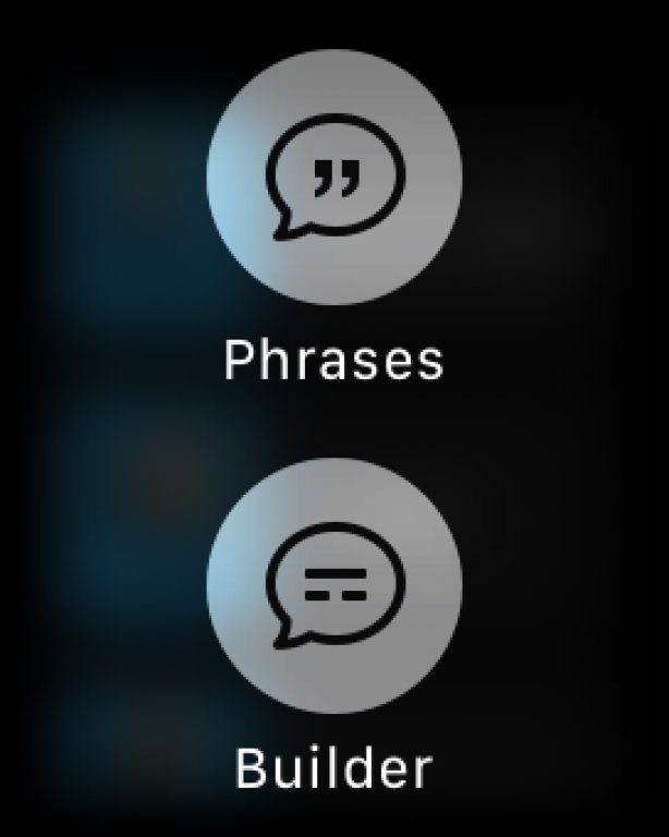 Choice between Phrases and Builder mode