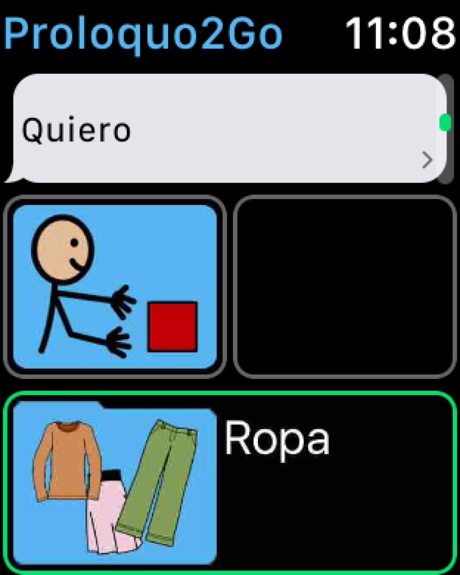 Seleccionando una categoría