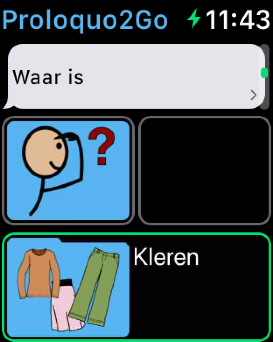 Een categorie selecteren.