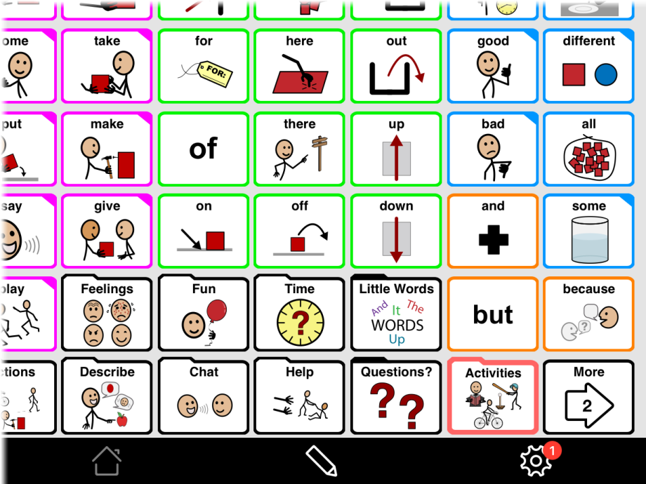 Questions folder with a filled tab