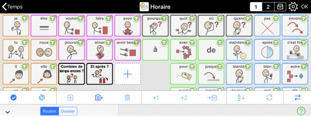 Barre d’outils du mode édition, montrant le bouton Coller
