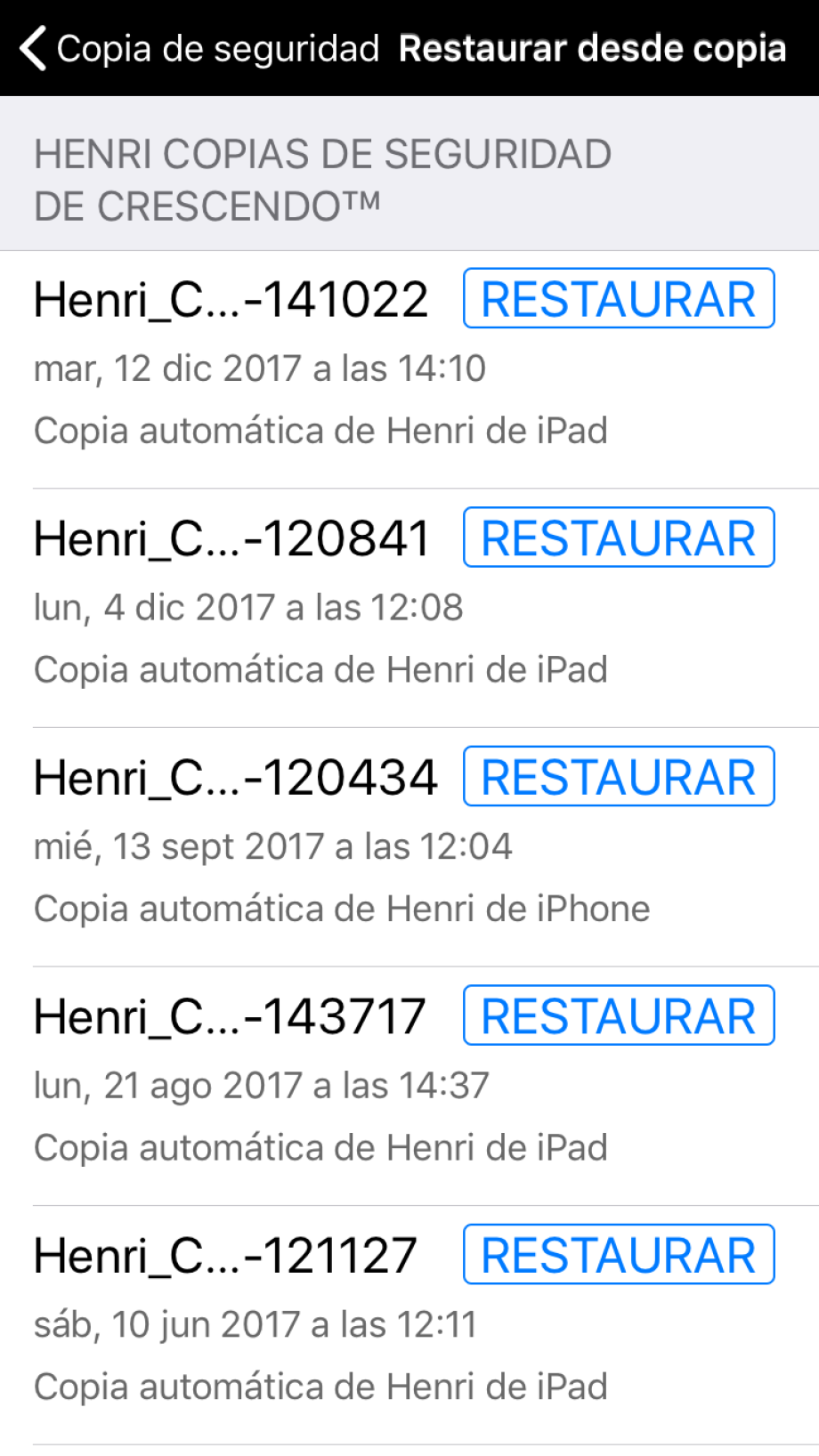 Opciones de copias de seguridad automáticas a Dropbox y Google Drive desactivadas