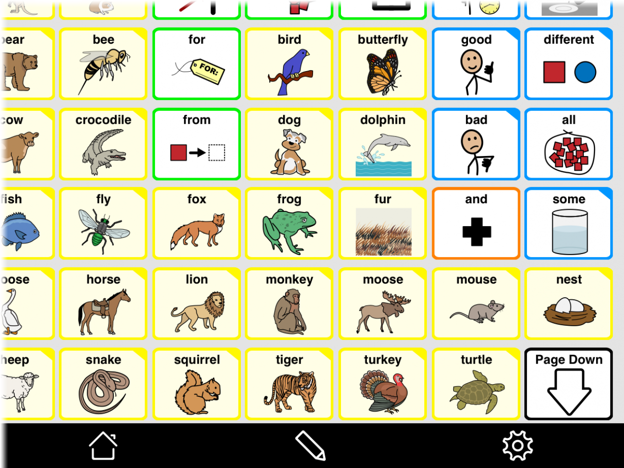 Move up and down a page without swiping - AssistiveWare