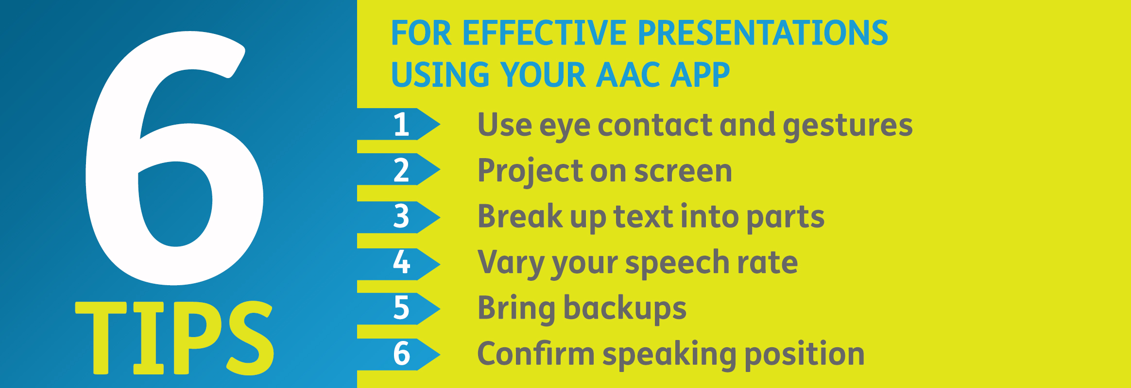 Top 6 tips for effective presentations using your AAC app