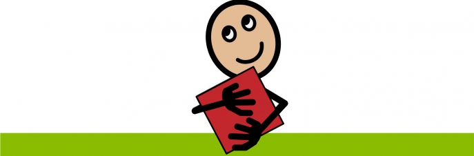 Animated Child holding a book