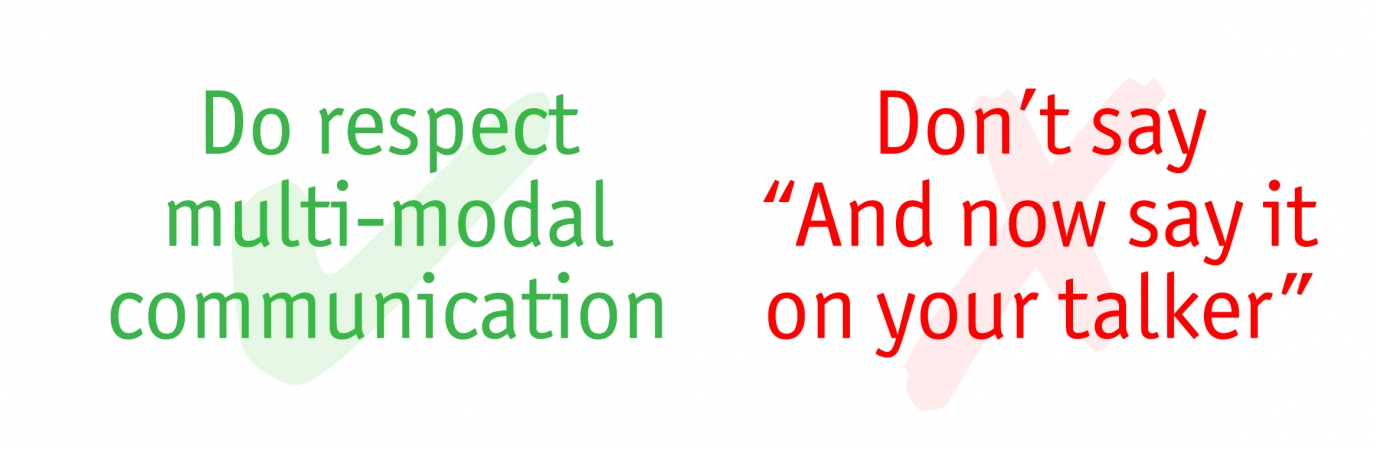 Do's and Don'ts Multi Modal Communication