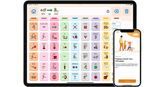 Home Screen of AssistiveWare Proloquo and Proloquo Coach