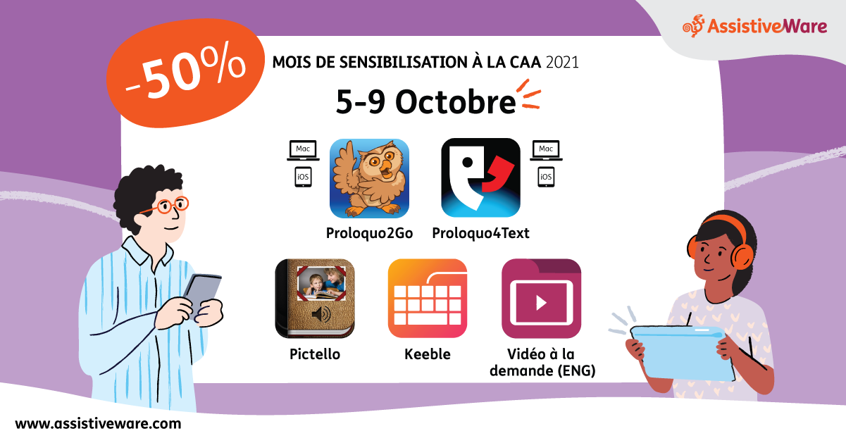 Cinq jours de promotion ! Mois de la CAA 2021 AssistiveWare