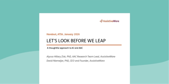 Let’s look before we leap: A thoughtful approach to AI and AAC