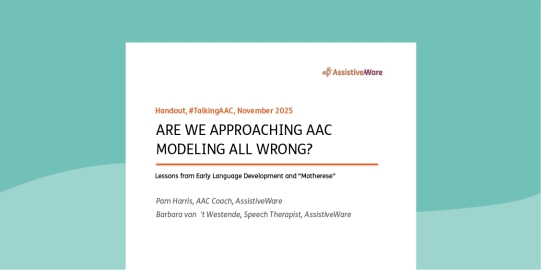 Are we approaching AAC modeling all wrong? Lessons from early language development and “motherese"