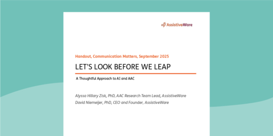 Let’s look before we leap: a thoughtful approach to AI and AAC