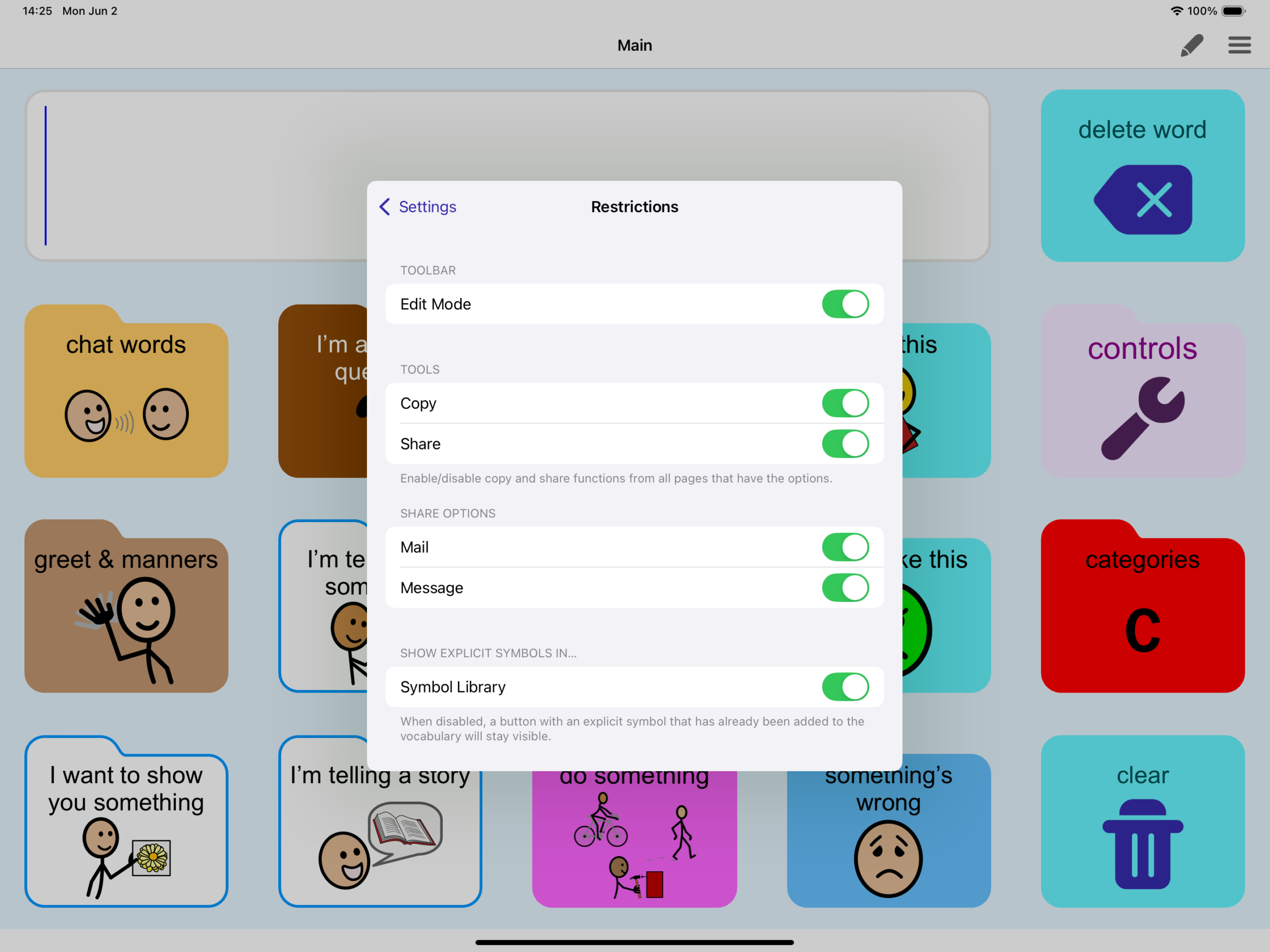 Simpodd Hide or show the Edit and Options buttons - AssistiveWare