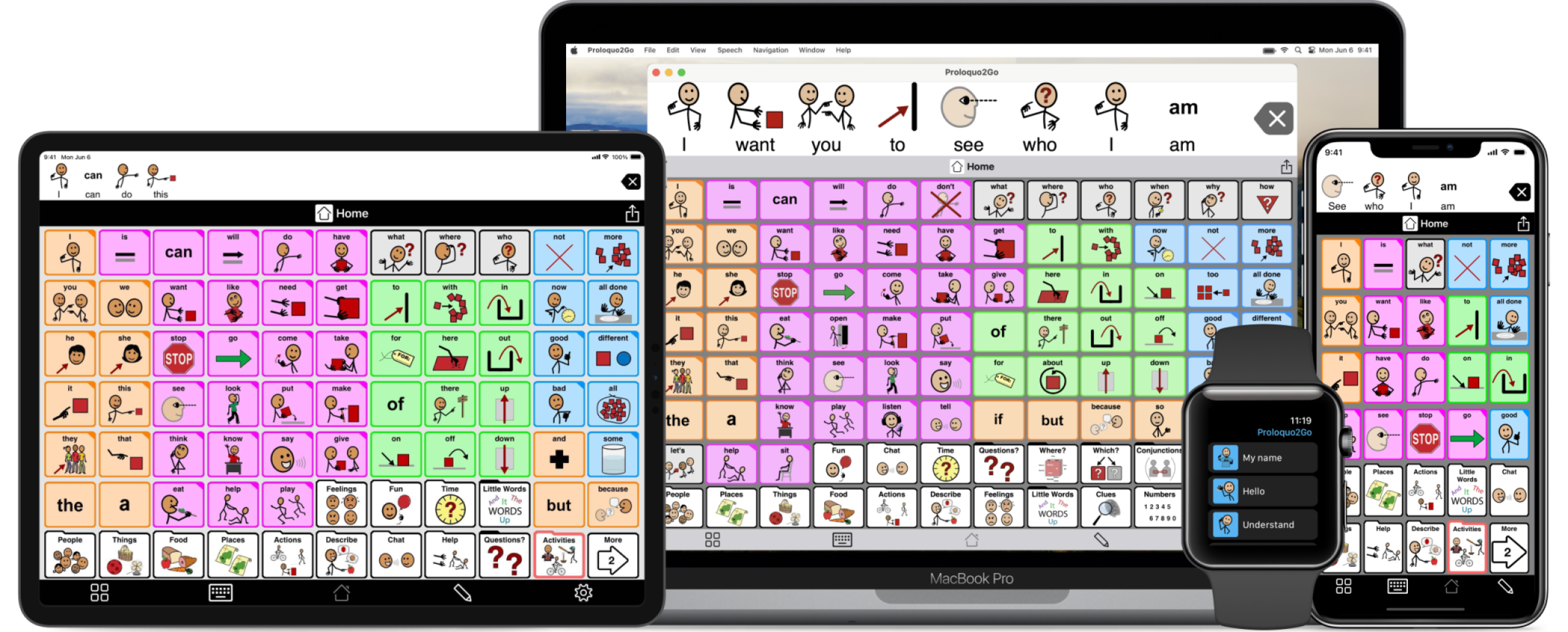 Proloquo2Go AAC app with symbols AssistiveWare