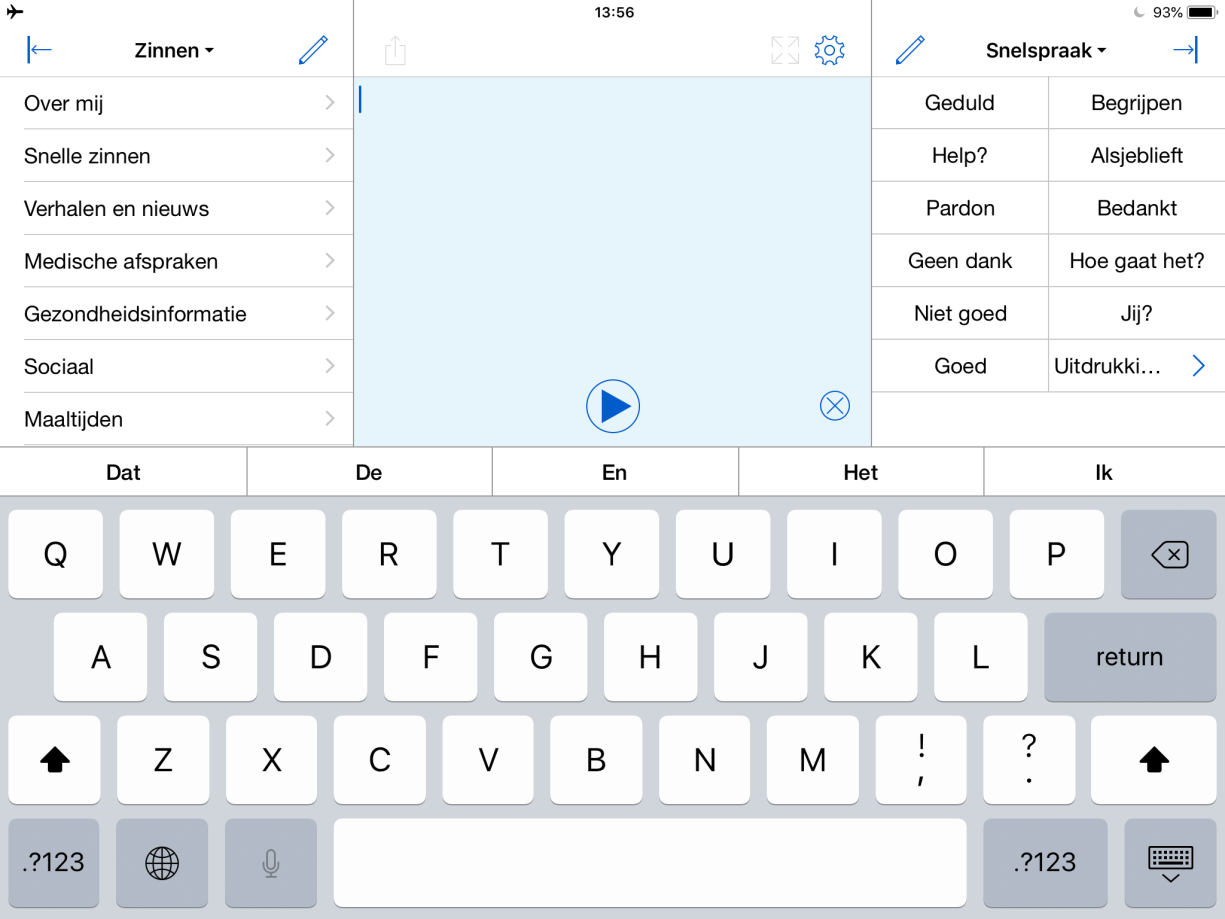 Proloquo4Text op iPad.