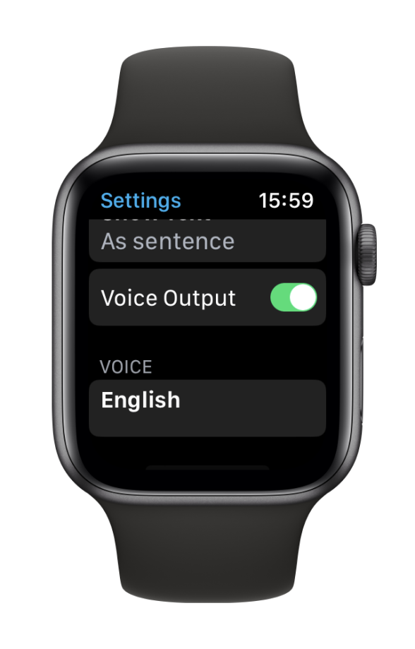 EN Proloquo4 Text Watch Voice