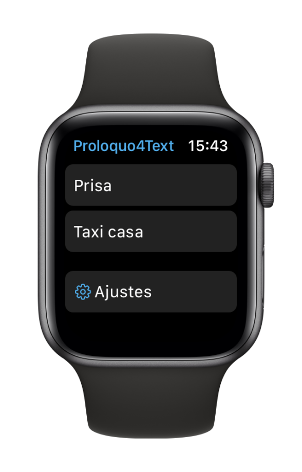 ES Proloquo4 Text Watch Find Settings