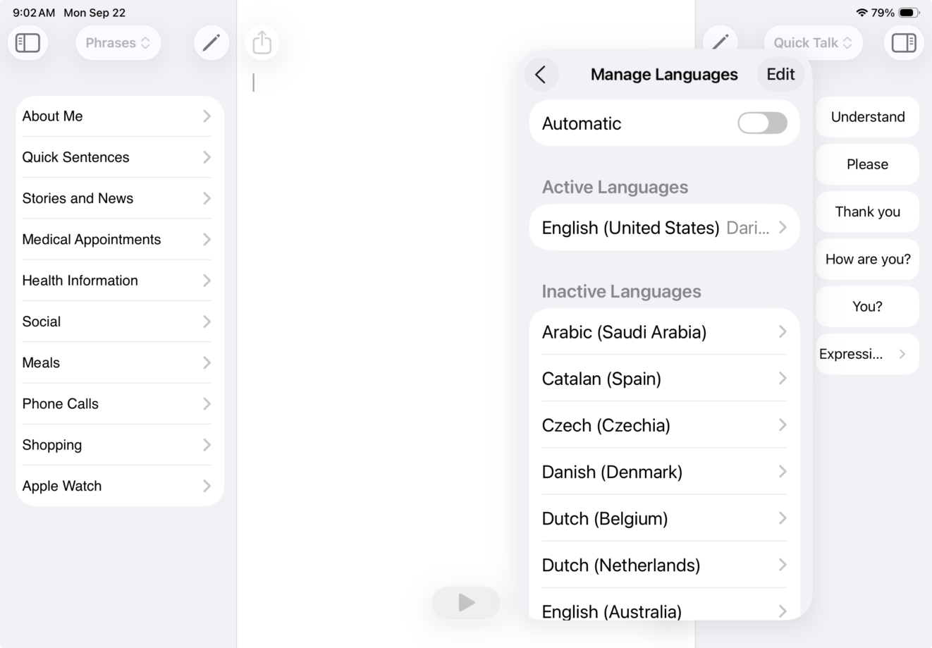 Manage multiple languages