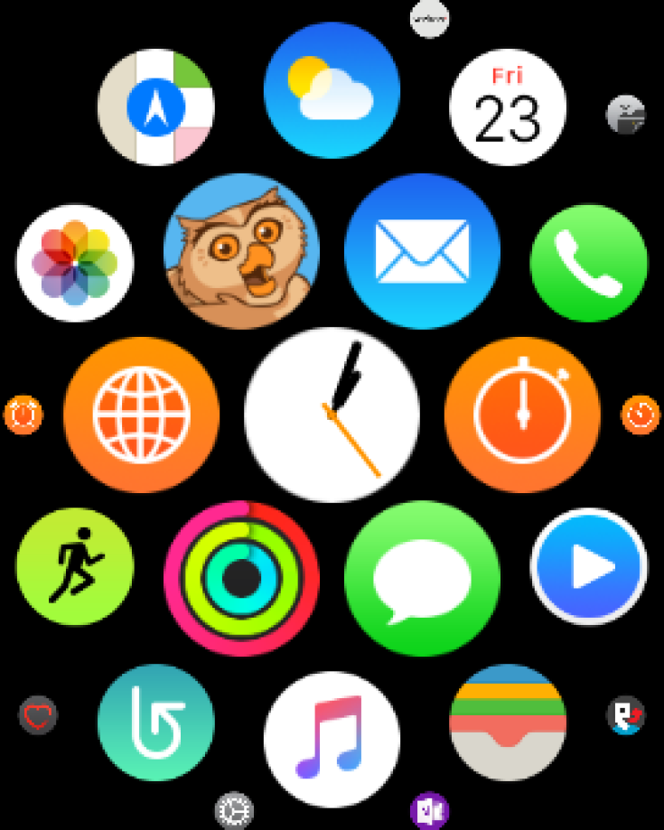 Pantalla de inicio de Apple Watch