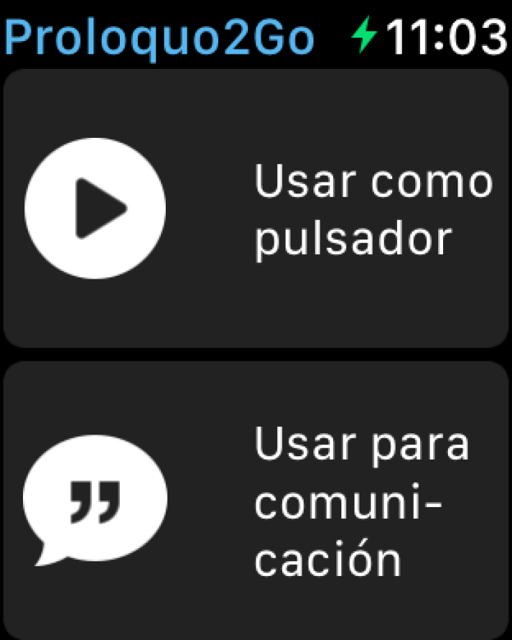 Seleccionando un modo de uso para Apple Watch