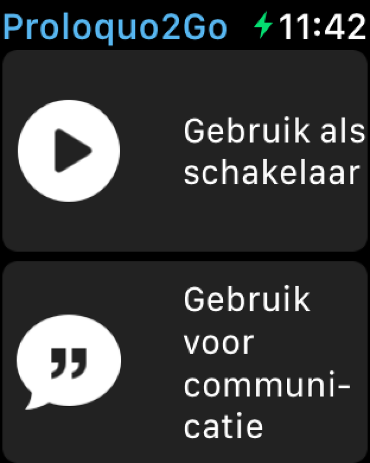 Kies een modus voor Apple Watch