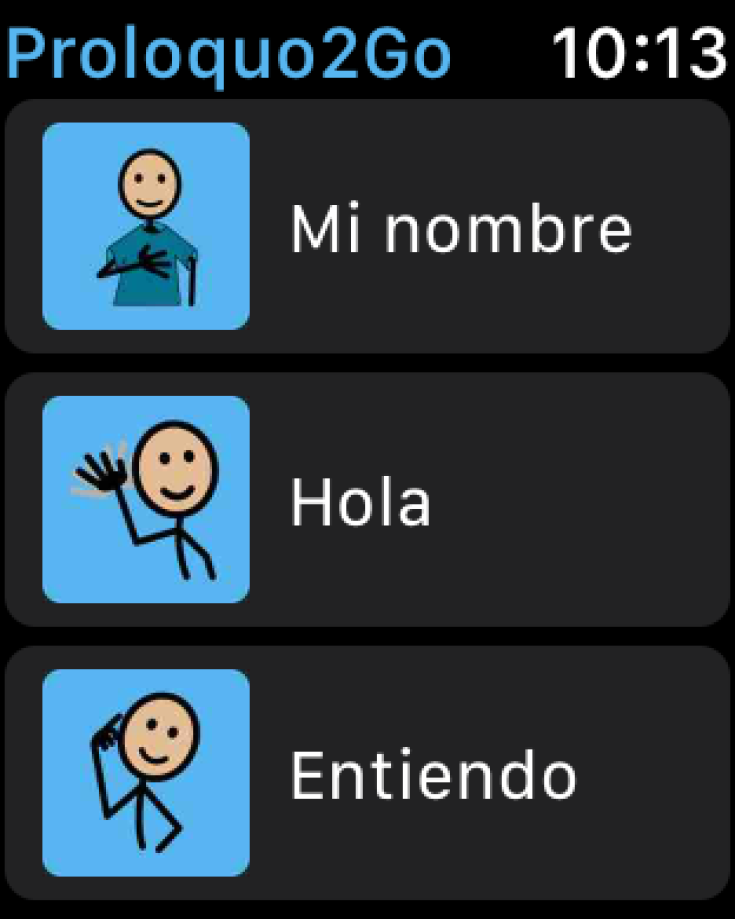 Pantalla frases en Apple Watch