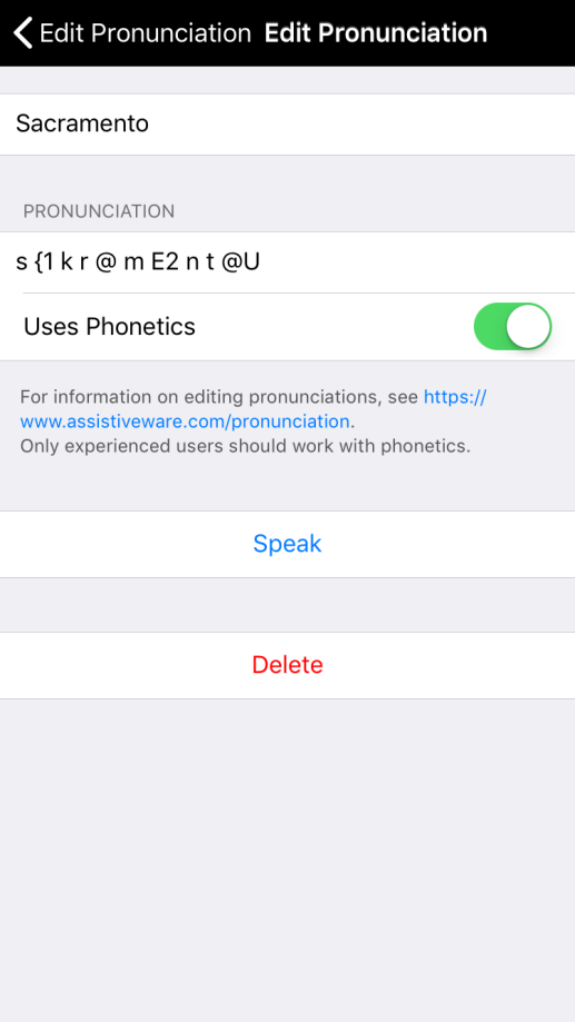 Pronunciation of word changed using phonetic codes