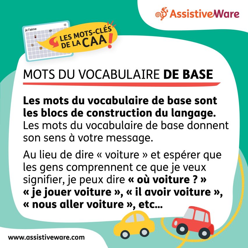 Les mots du vocabulaire de base