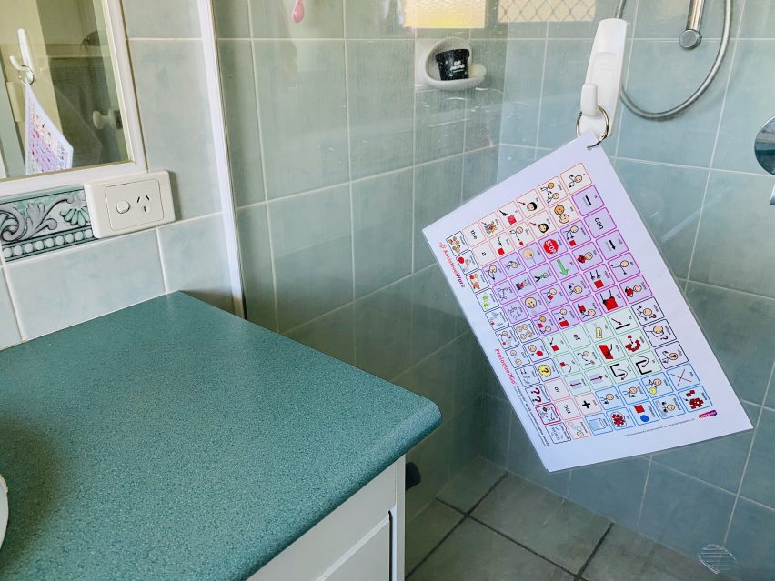 Hang quick communication boards in bathrooms