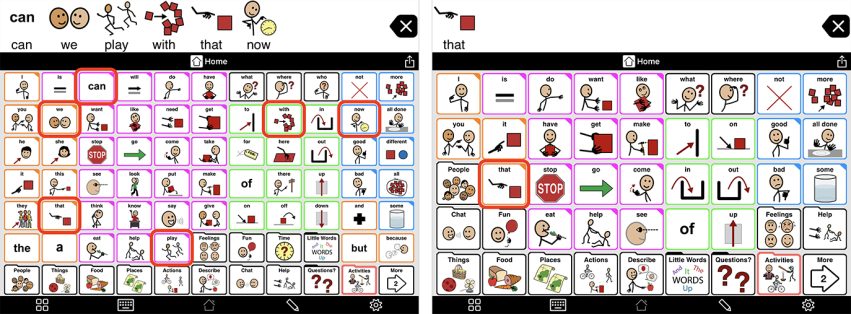 Vocabulary keyboard examples AAC grid examples Proloquo2Go