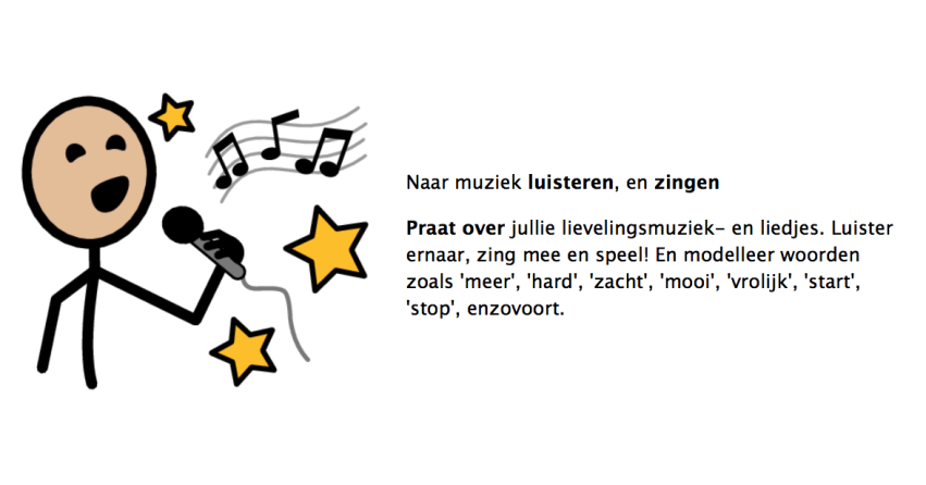 Naar muziek luisteren, en zingen