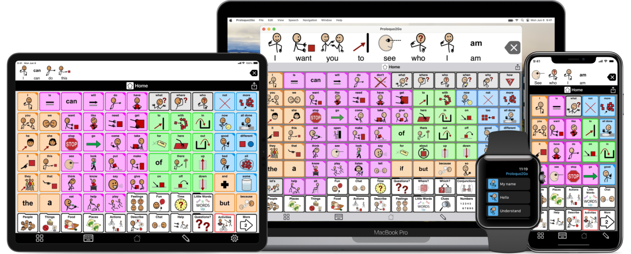 Proloquo2 Go mockup