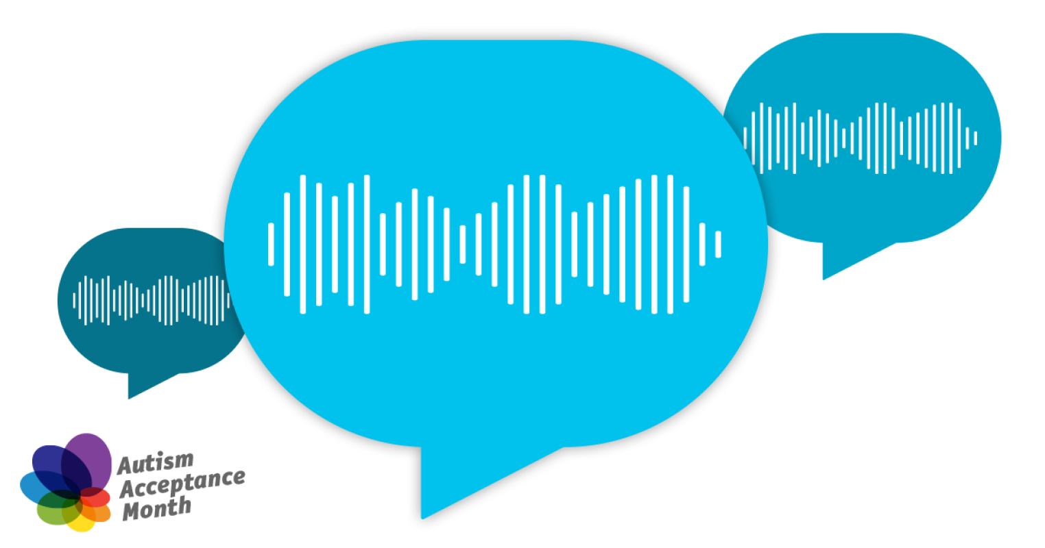 Speech bubbles with sound graphics