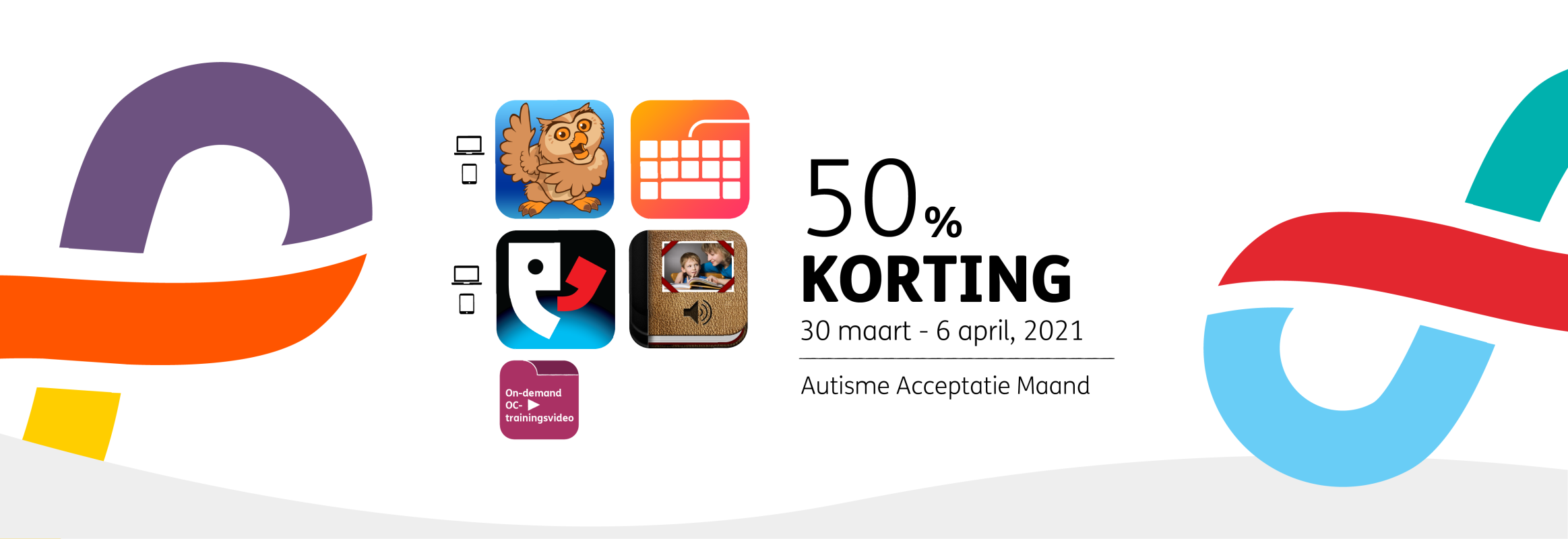 Kleur oneindigheidssymbolen met AssitiveWare apps