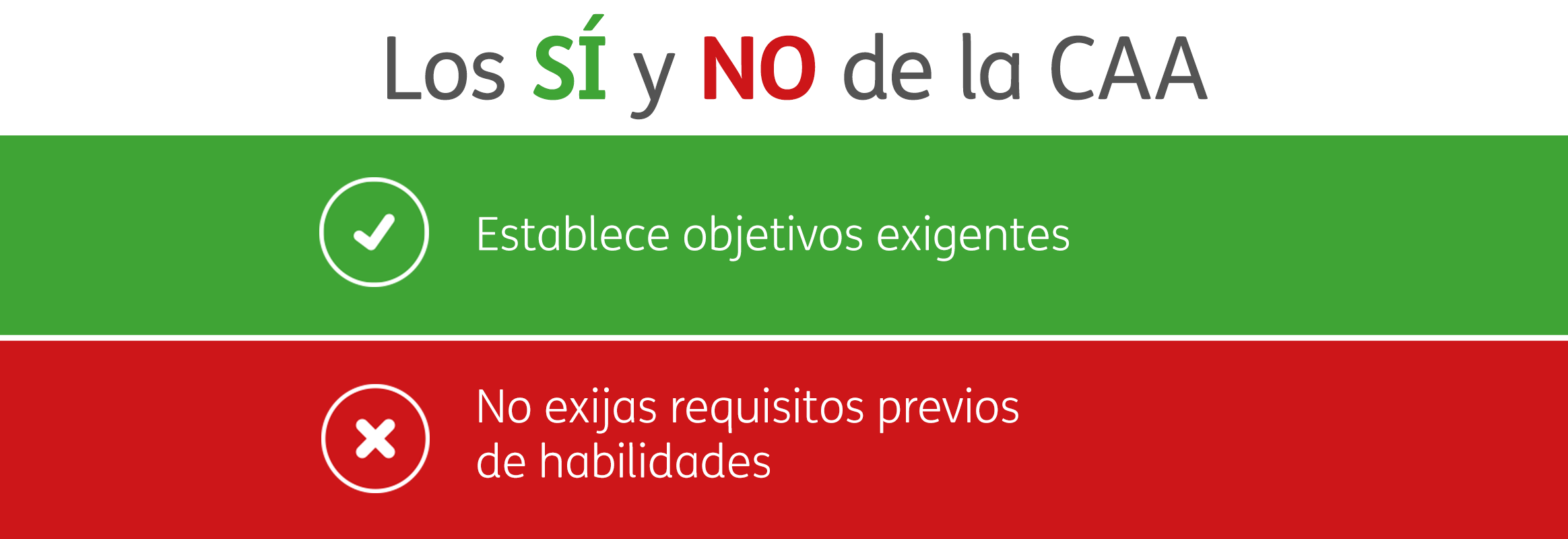 SÍ y NO de la CAA - No exijas requisitos previos