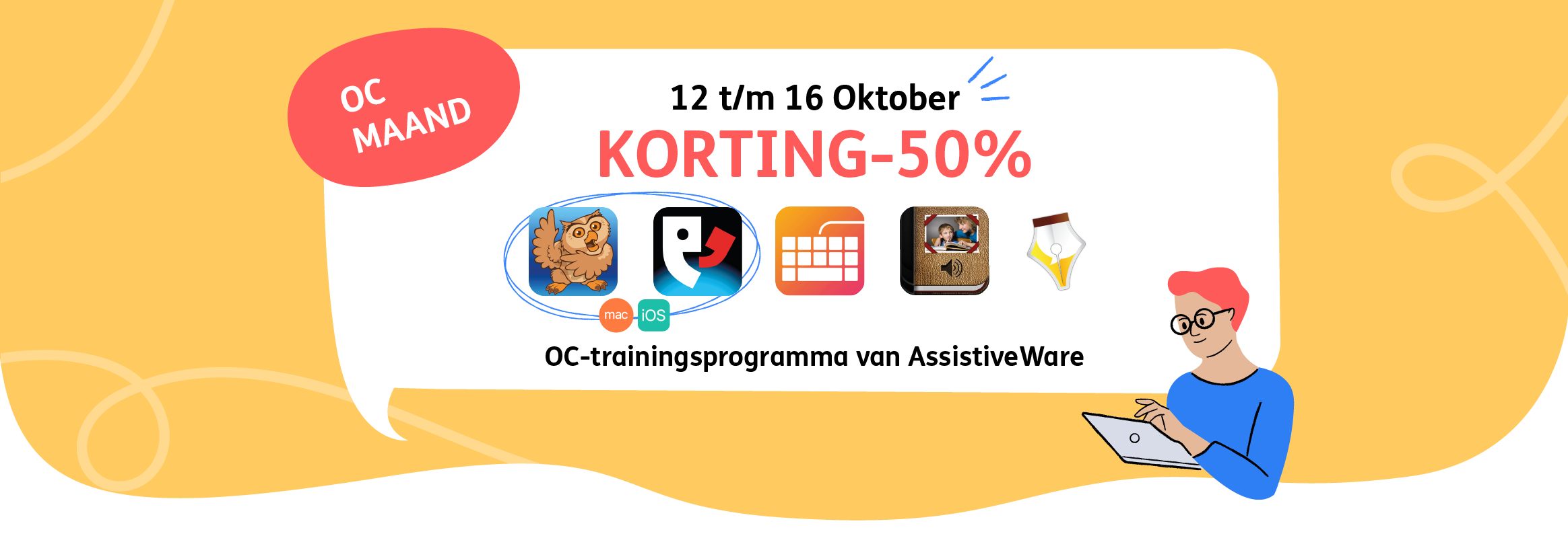 OC Maand Korting 50% 12 t/m 16 Oktober