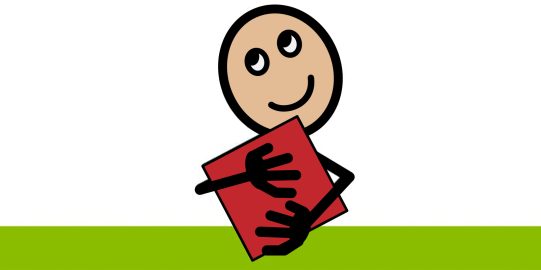 Animated Child holding a book