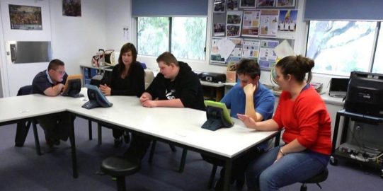 Classroom with students in Black Mountain School