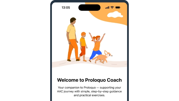 Proloquo Coach welcome screen