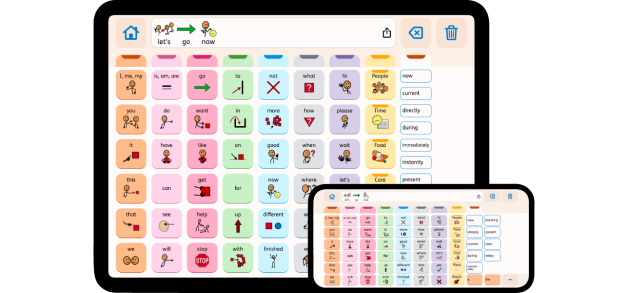 AssistiveWare Proloquo Home Screen on iPad and iPhone